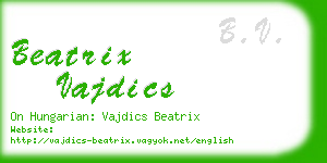 beatrix vajdics business card